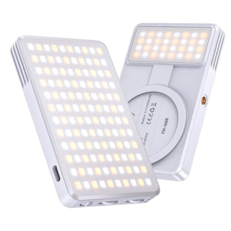 JMARY FM168R Dual-Color Temperature Magnetic Phone Fill Light 160 LED Beads