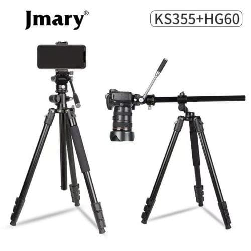 JMARY KS355 + HG60 DSLR/ILDC 2 In 1 Monopod Tripod With 360° Panoramic Ball Head Stand