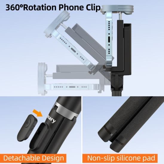 Jmary KT259 1.6 Meter All In One Selfie Stick Tripod view 3