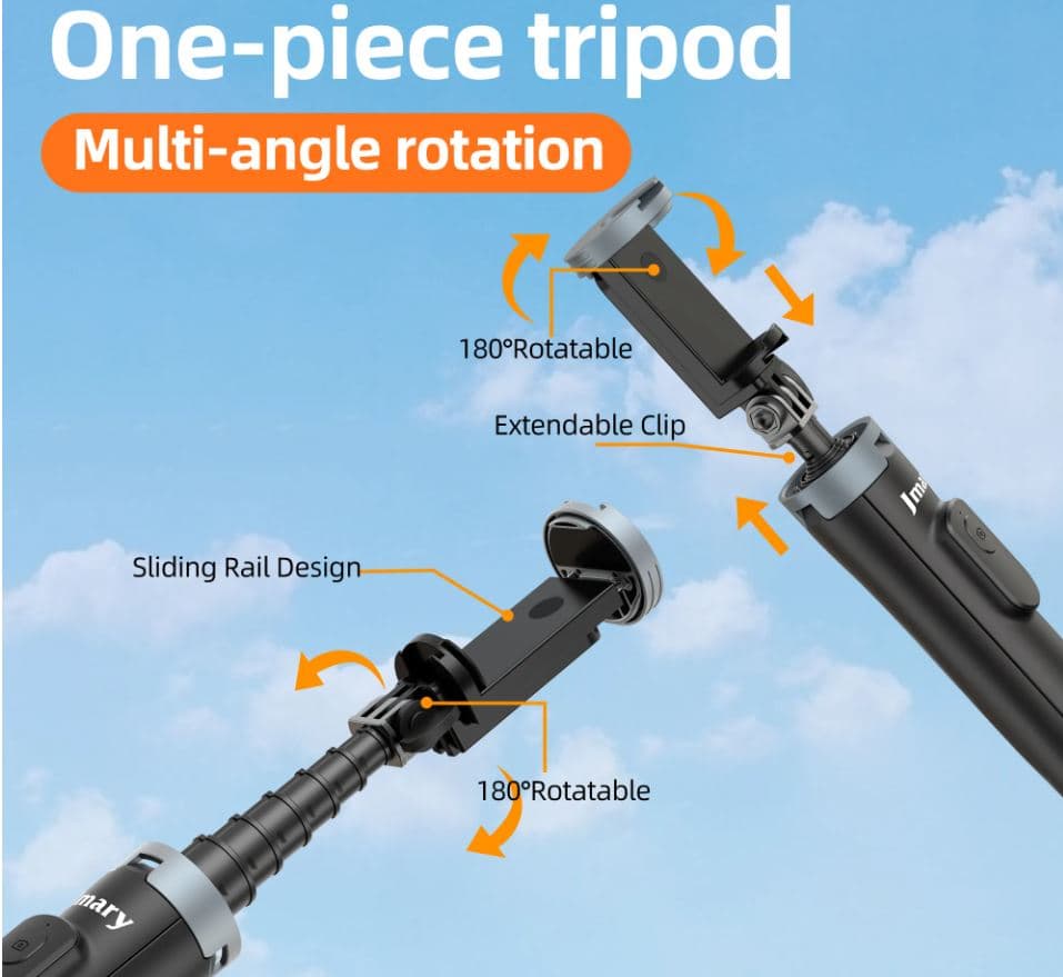 Jmary KT259 1.6 Meter All In One Selfie Stick Tripod view 2