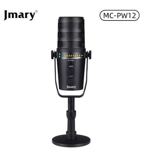 Jmary MC PW12 XLR & USB Interface Microphone For Podcasting Gaming Streaming Recording
