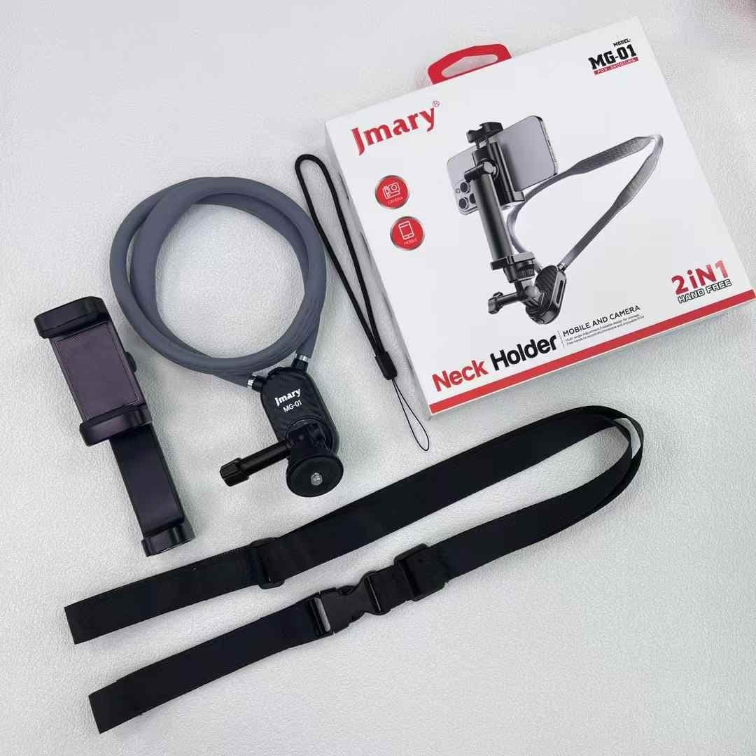 JMARY MG01 Neck Mount – Phone & Action Camera POV/Vlog Selfie Mount view 5