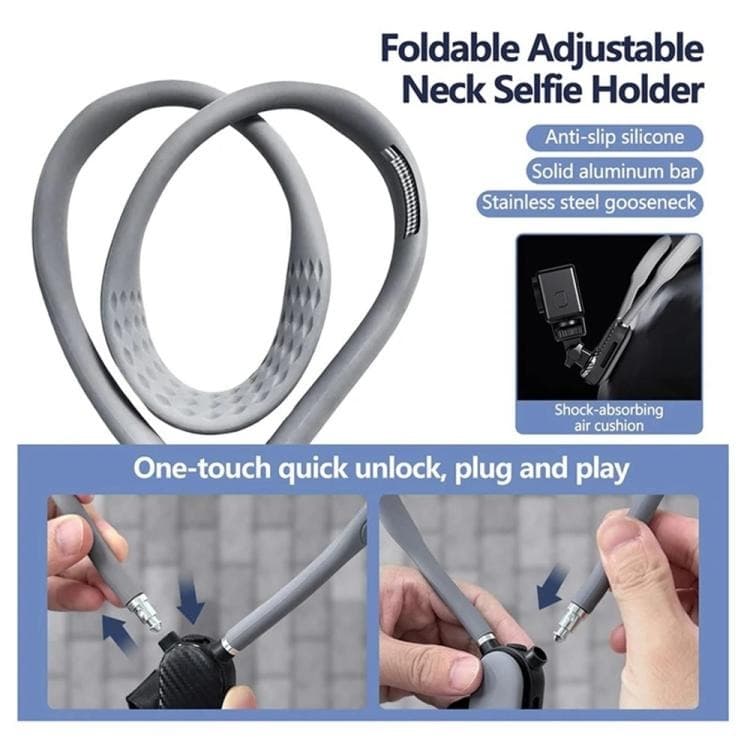 JMARY MG01 Neck Mount – Phone & Action Camera POV/Vlog Selfie Mount view 2