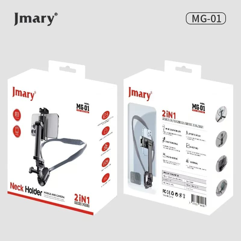 JMARY MG01 Neck Mount – Phone & Action Camera POV/Vlog Selfie Mount view 6