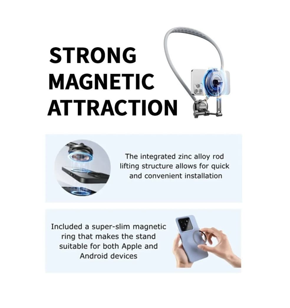 Jmary MG03 Magnetic Neck Phone Holder For POV Shooting view 3