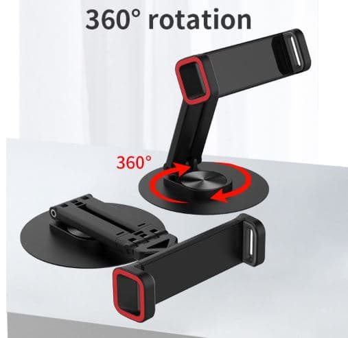 Jmary MK63 360 Degree Rotating Base Foldable Desktop Stand For Phone Tablet view 2