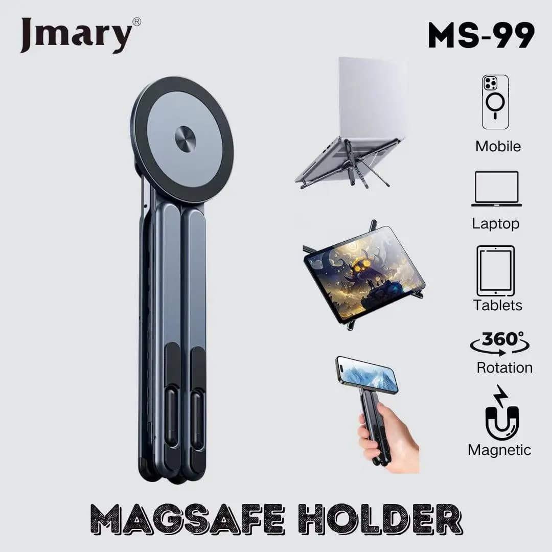 Jmary MS-99 3-in-1 Portable Magsafe Aluminum Laptop, Tablet & Phone Holder Stand