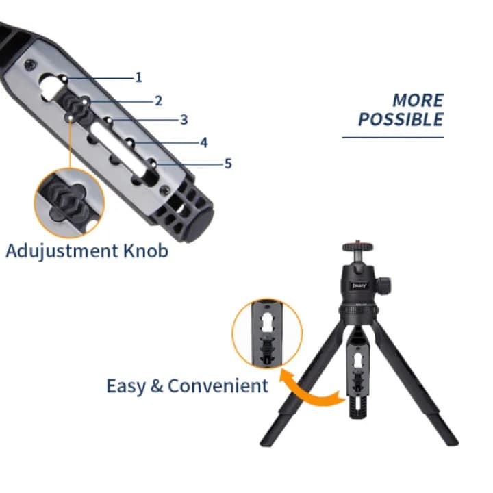 Jmary MT30 Multifunctional Extendable Mini Tripod view 3