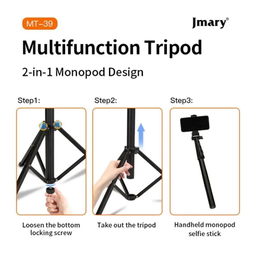 Jmary MT39 2 In 1 Portable Tripod & Selfie Stick With Remote view 4