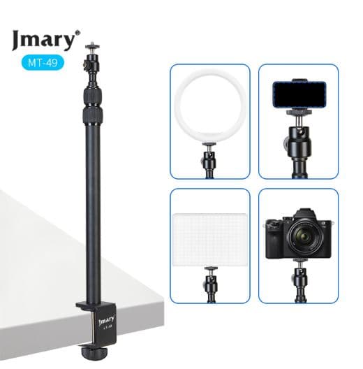 Jmary MT49 C Clamp Desk Mount Light Stand For Camera Ring Light Streaming Photo Video Shooting
