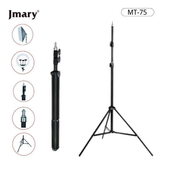 Jmary MT75 Light Tripod Stand For Softbox Ring Lights And Mobile Phones