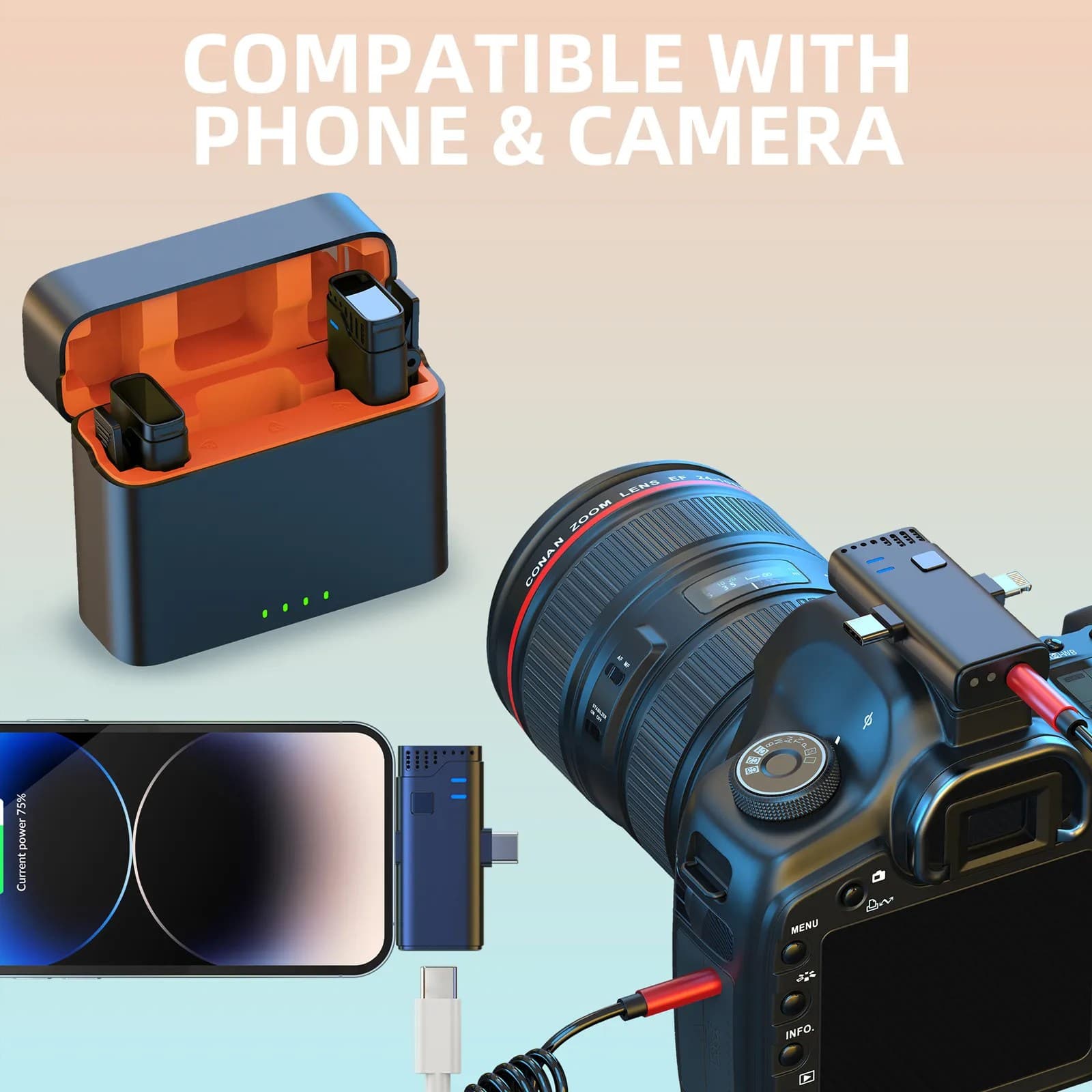 Jmary MW16 2.4G Wireless Microphone for Mobile And Camera view 3
