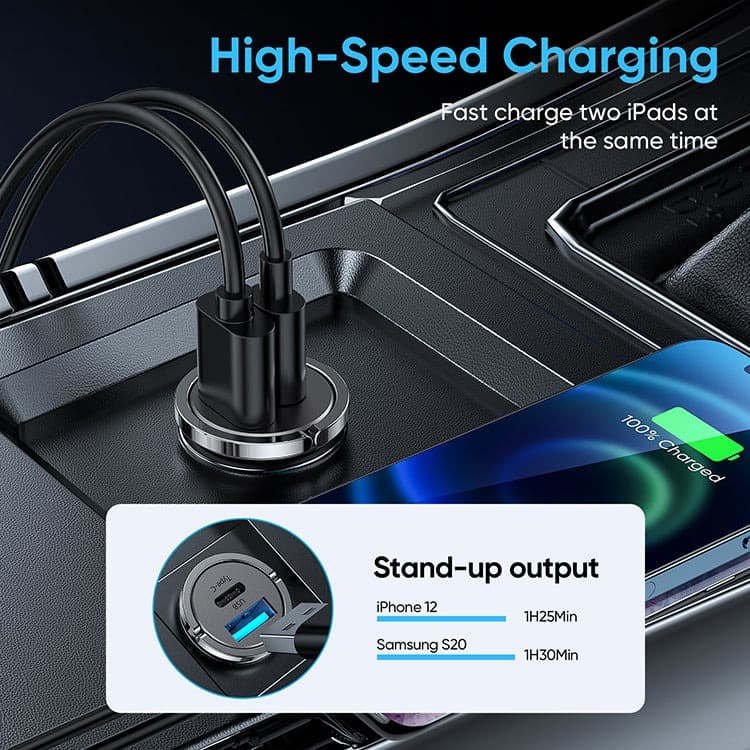 JOYROOM CA35 20W Mini Dual Port Ring‑Pull Fast Car Charger (PD + QC 3.0) view 5