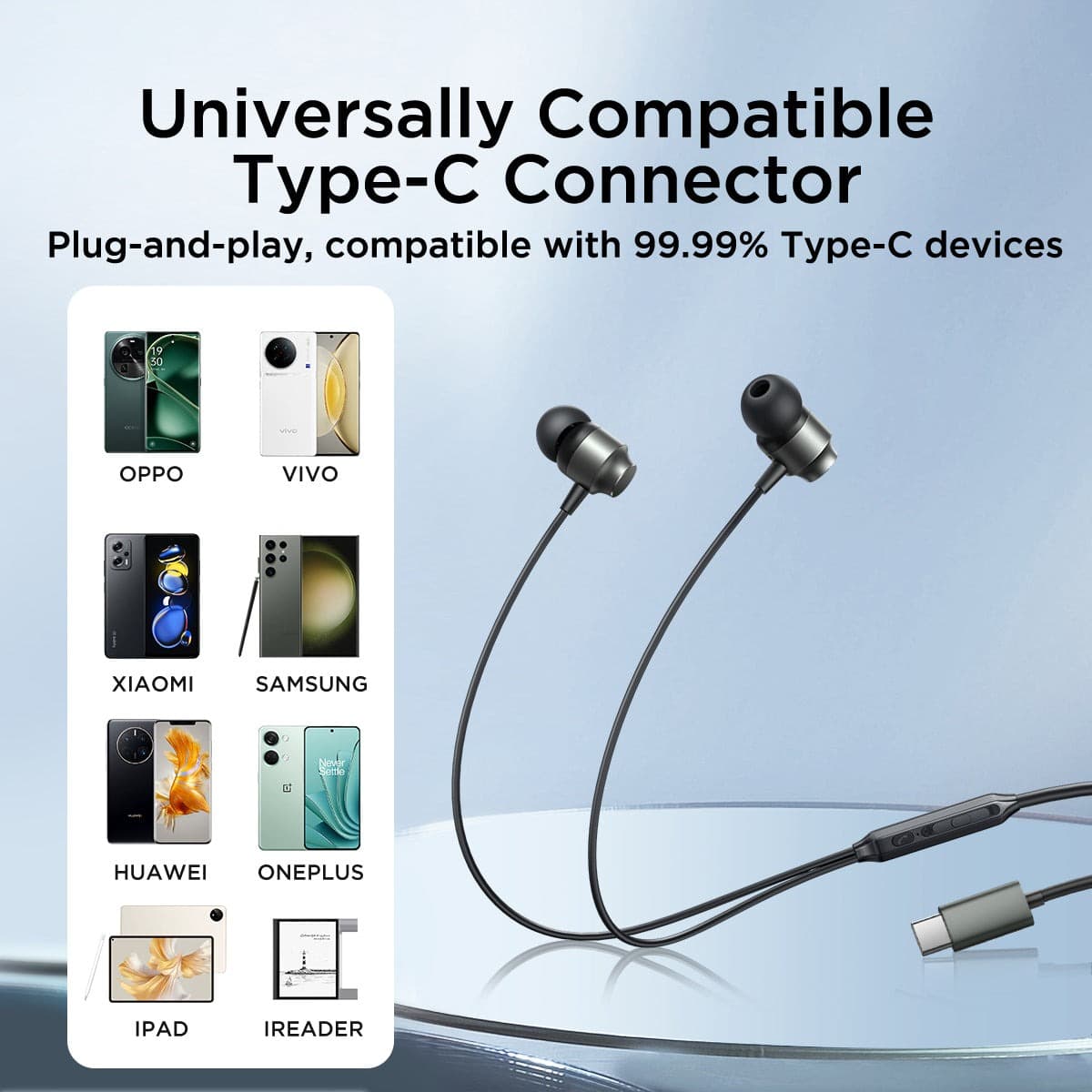 Joyroom JR-EC06 TYPE-C Series In-Ear Metal Wired Earphone view 5