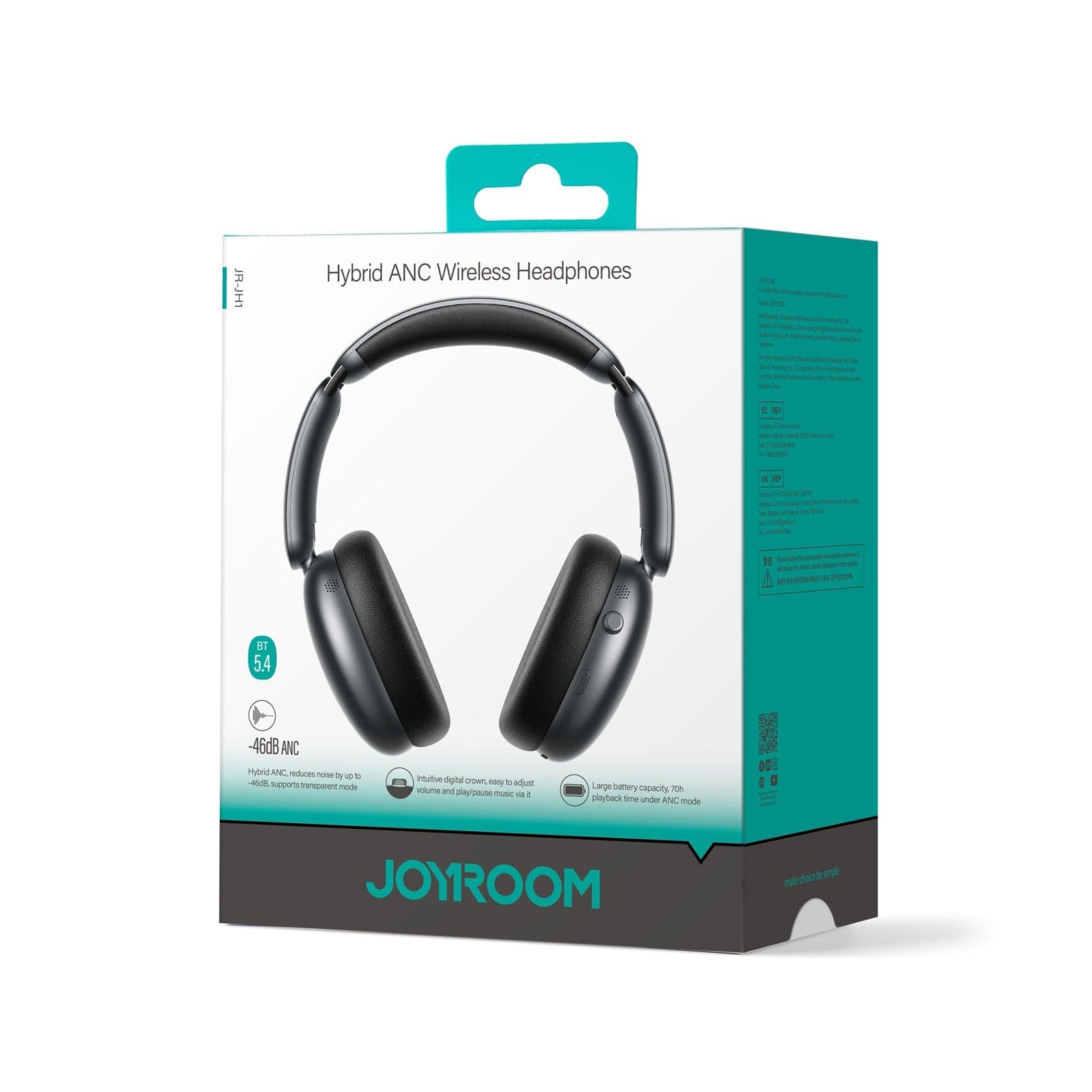 Joyroom JR-JH1 Hybrid ANC Wireless Bluetooth Headphone view 6