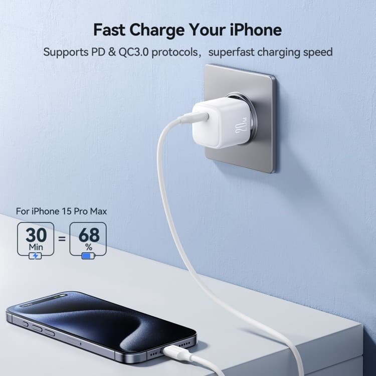 Joyroom JR TCG08 GaN PD20W Mini Charger USB-C view 3