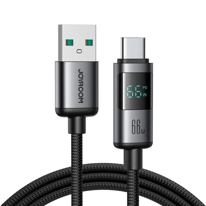 JOYROOM S-A16 Pro 66W USB-A To C Fast Charging Cable Digital Display