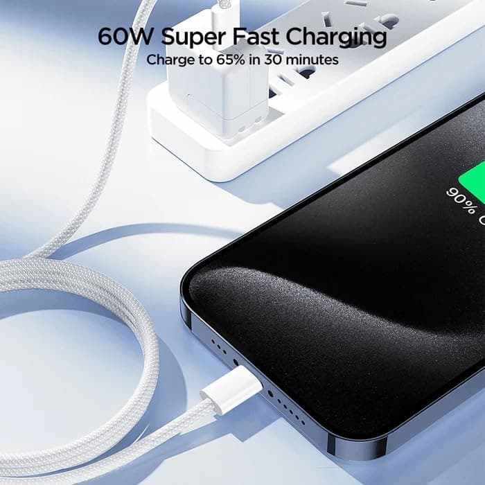 Joyroom S-A45 Ben Series Braided 60 W Fast Charging Data Cable Type-C To Type-C 1M view 2