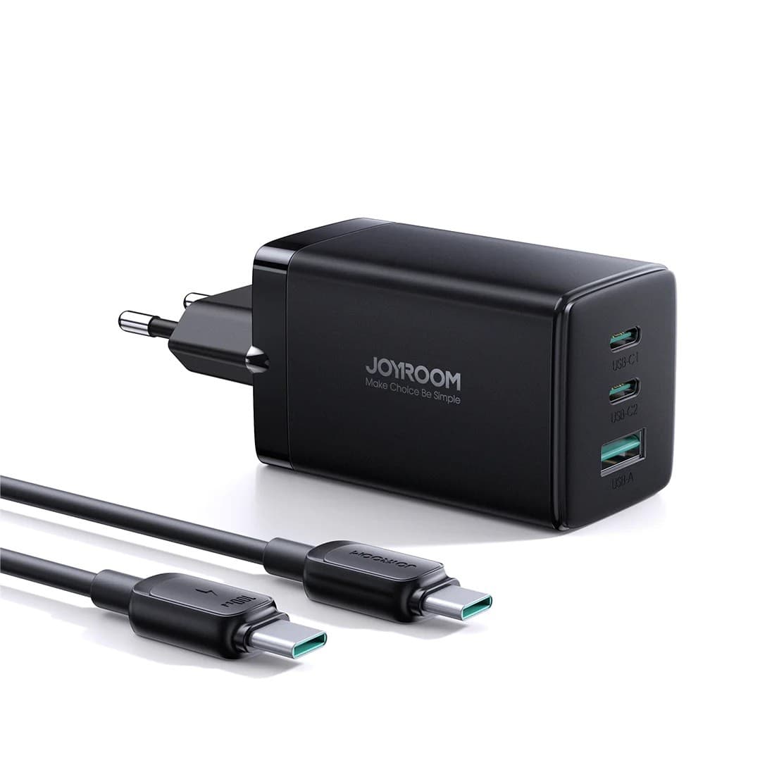 Joyroom TCG01 GaN Ultra 65W 2C1A Fast Charger+100W C to C Cable 1.2m