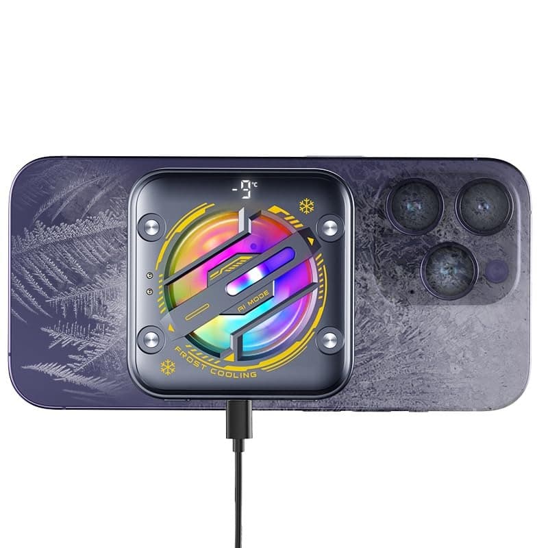 K18 Magnetic Rechargeable Phone Cooler With RGB Fan view 2
