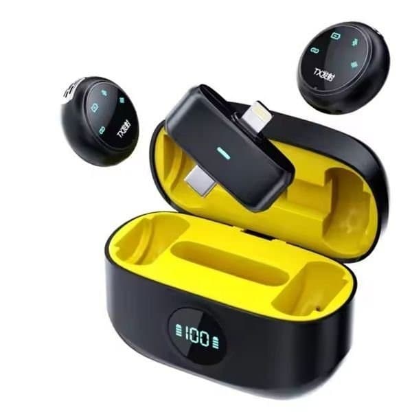 K31 Pro Wireless Lapel Microphone Universal Dual-Connector For iOS & Android