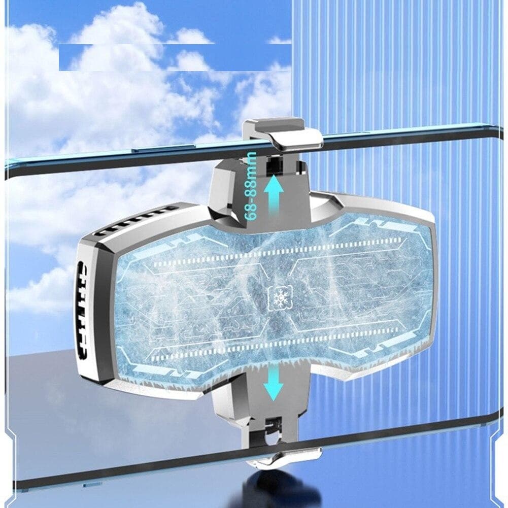 K4 Mobile Phone Cooler Radiator Semiconductor Dual Fan Temperature Display view 2