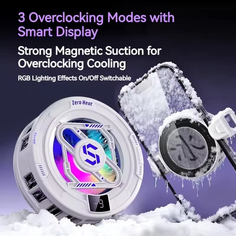 K52 Magnetic Semiconductor Phone & Tablet Cooler With Digital Temperature Display view 3