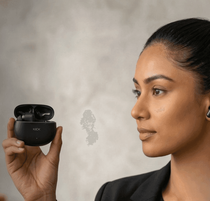 Kick Aeropods Prime True Wireless Earbuds with Duo Mic ENC & Low Latency Game Mode view 4