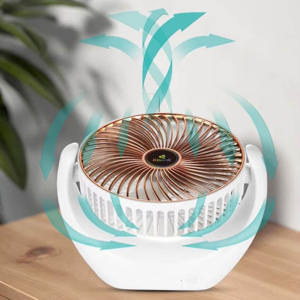 Kisonli F105 Portable Desktop Fan With Rechargeable Battery view 2