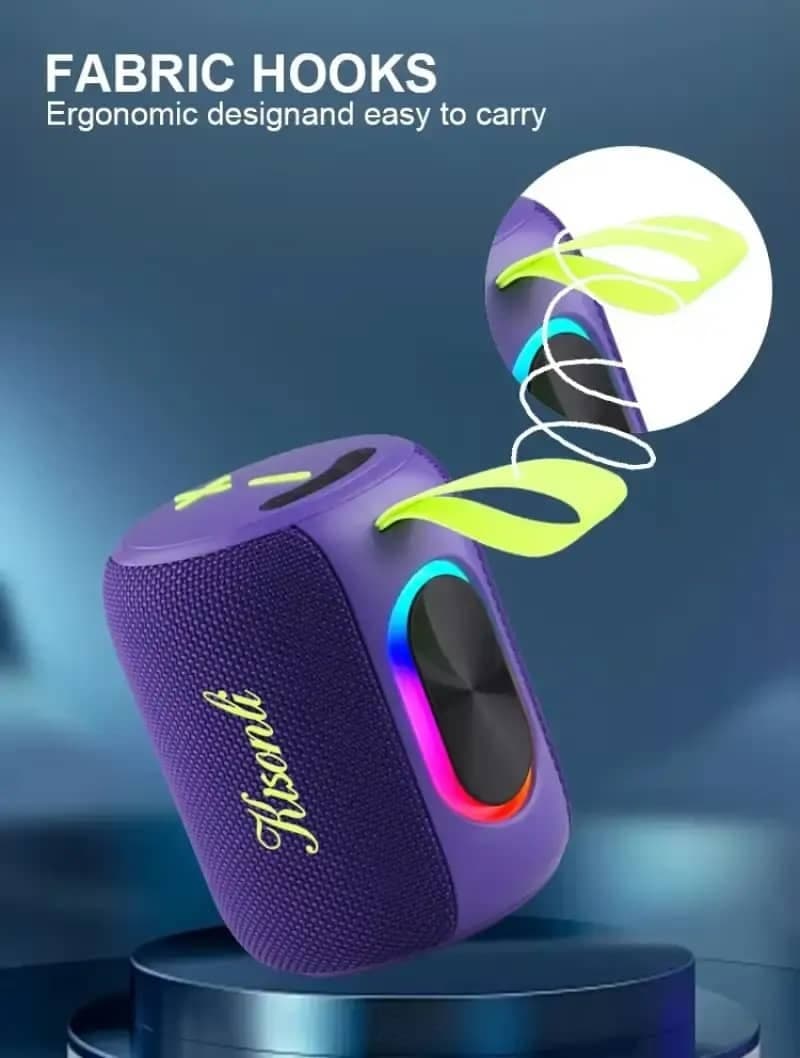 KISONLI K27 Bluetooth Speaker 5.4 Portable RGB Light TWS Type-C Charging view 3