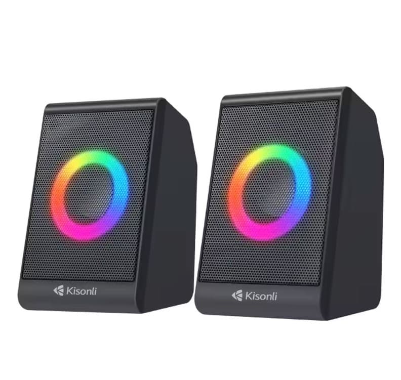 Kisonli X12 RGB LED Multimedia USB Speaker – Creative Lighting Stereo Sound