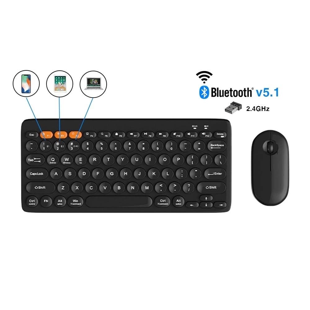 KM902 Dual Mode Bluetooth 5.0 And 2.4g Wireless Keyboard Mouse Set