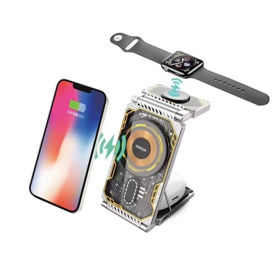 Koosda KSD W03 Foldable 3 In 1 Wireless Charger