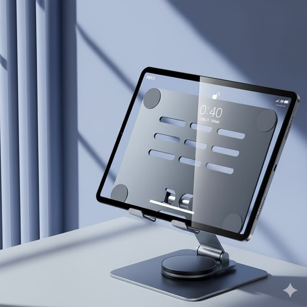 L003 360° Rotatable Metal Foldable Desktop Tablet Stand