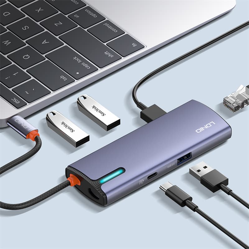LDNIO DS-16U Type C Docking Station 6 in 1 To USB PD Power USB 3.1 Multi Port Usb C Hub