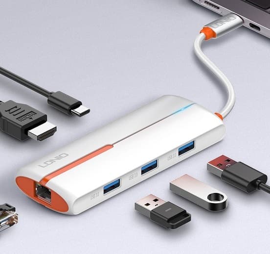Ldnio DS 26H Type C 6 In 1 Docking Station HDMI RJ45 USB