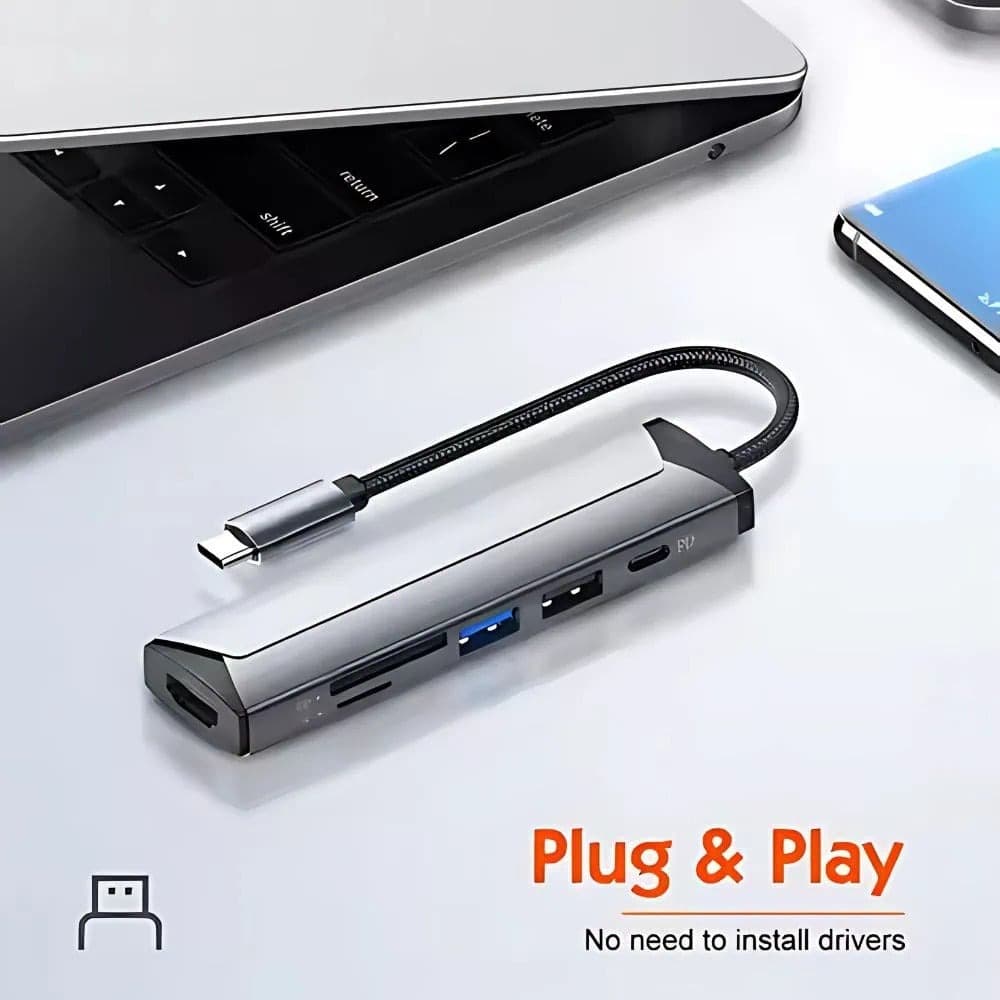 LDNIO DS-56H USB-C 5 In 1 Multi unction Docking Station view 4