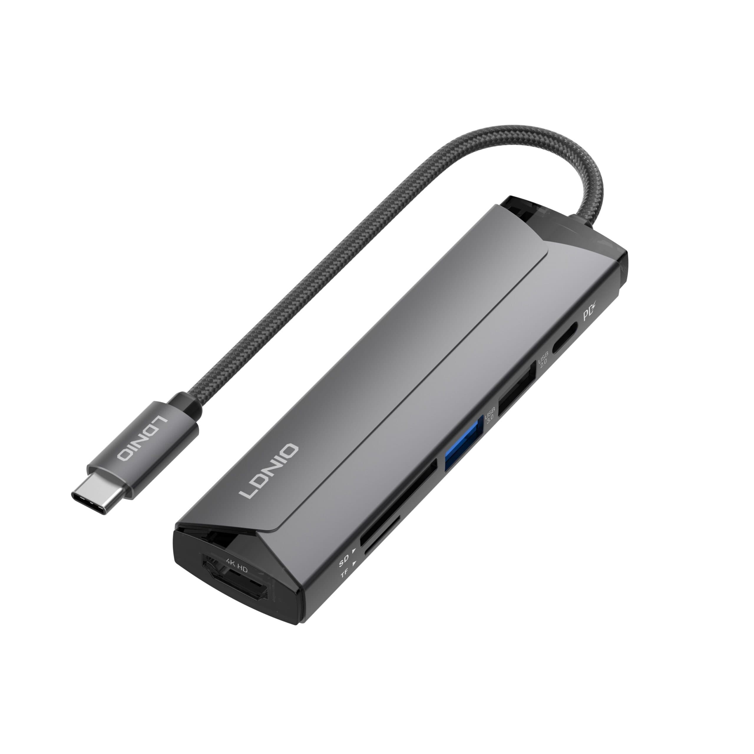 LDNIO DS-56H USB-C 5 In 1 Multi unction Docking Station