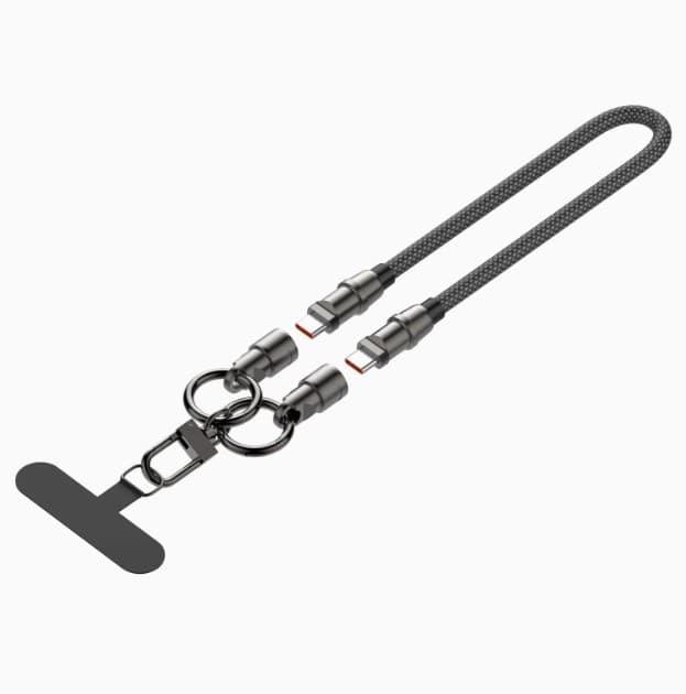 LDNIO LC22c 2-in-1 Multifunctional Phone Lanyard & 65W USB-C To C Fast Charging Cable (30cm) view 2