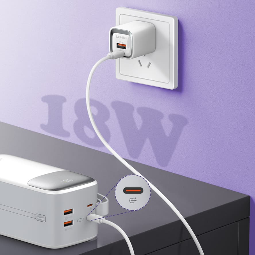 LDNIO PQ50 50000mAh Power With Attached Cables view 4