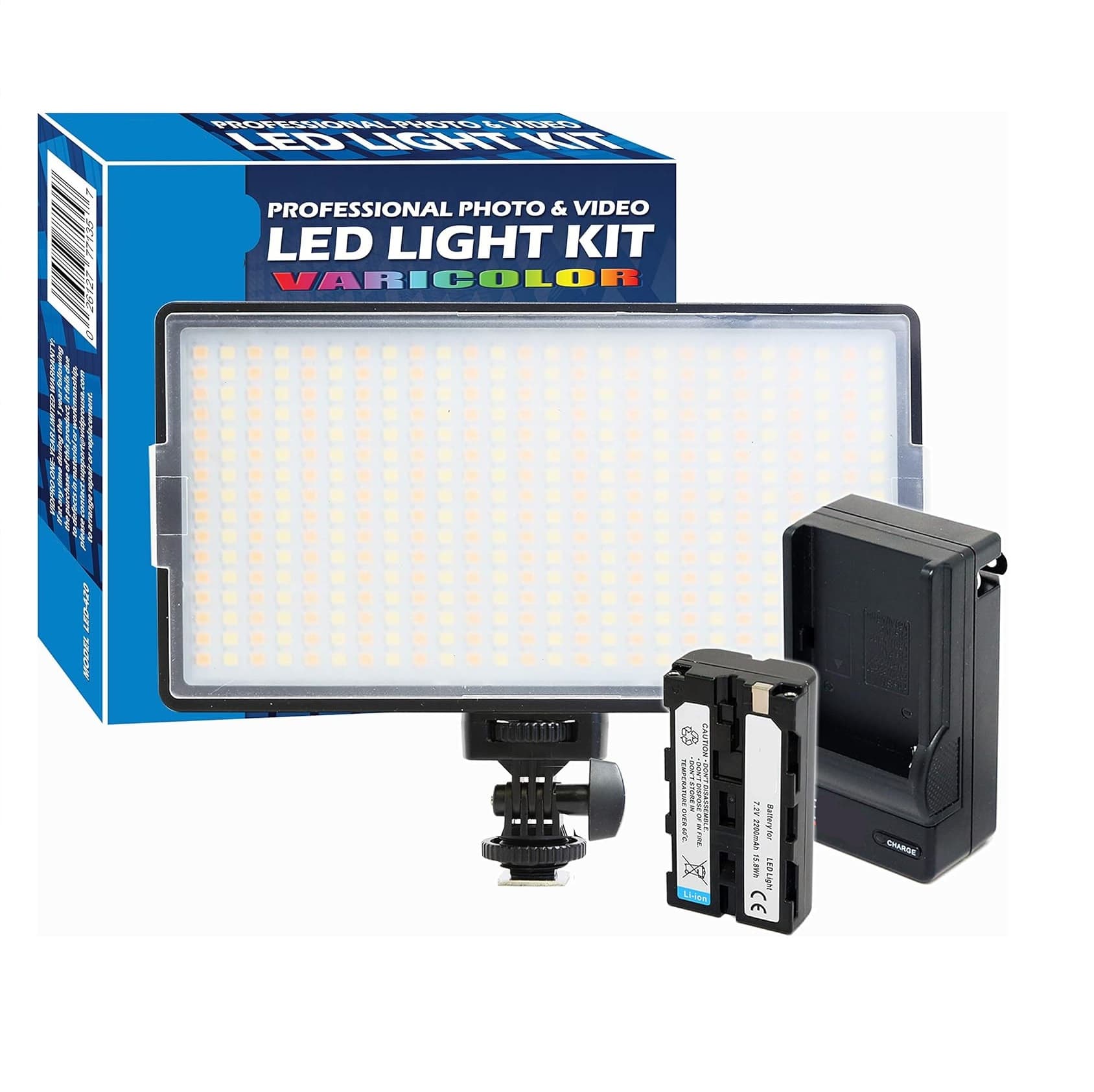 LED-416 Professional 416 LED On Camera Photo And Video Light Kit