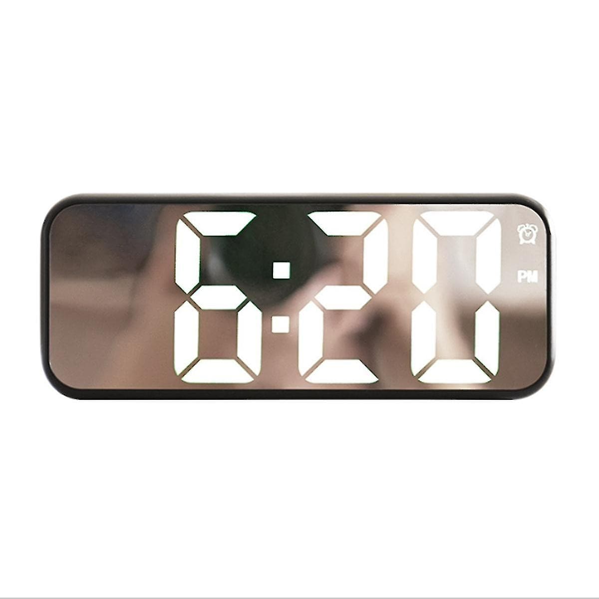 Led Electronic Large Font Bedside Mirror Alarm Clock
