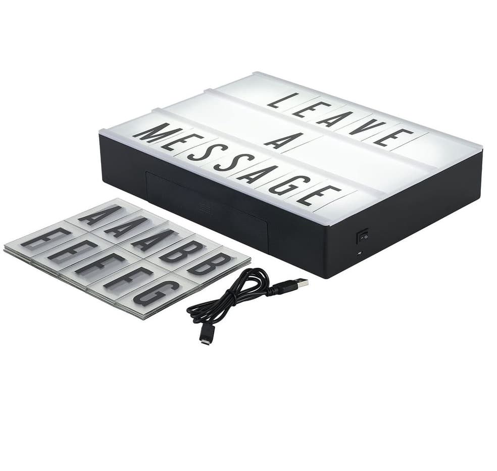 LED Light Up Box Cinematic Message Board Cinema Letters Numbers DIY view 3