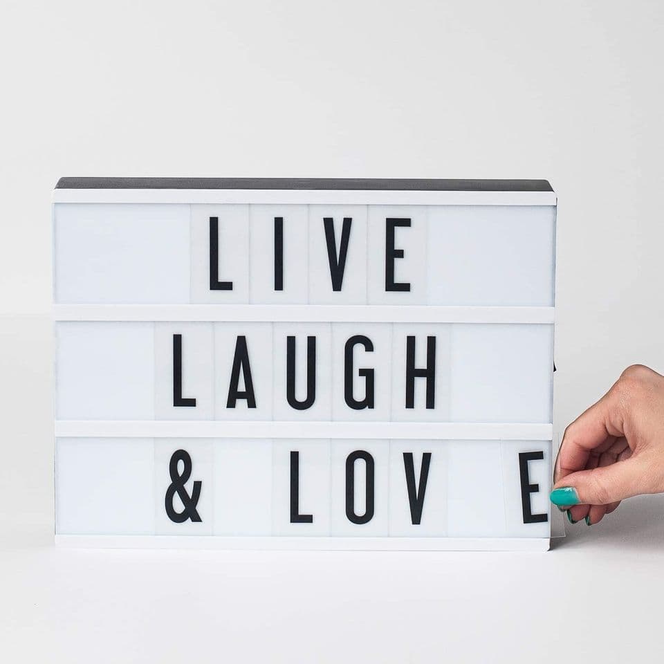 LED Light Up Box Cinematic Message Board Cinema Letters Numbers DIY view 2