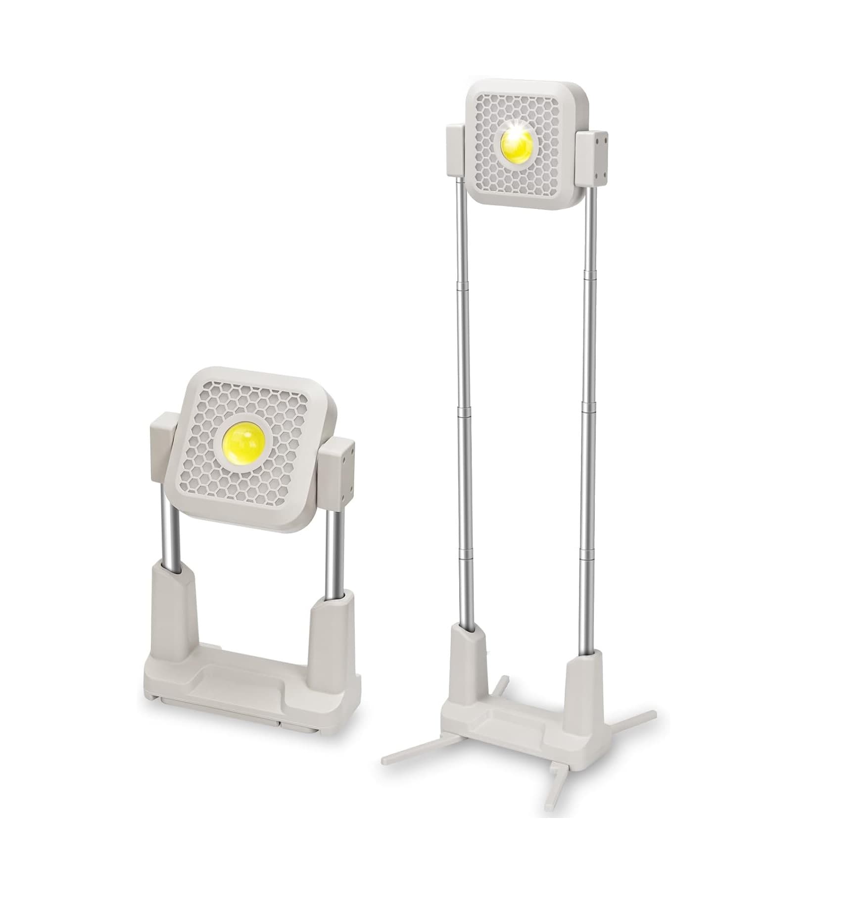 LED Solar Work Light With Stretchable Bracket Solar Worklight With 4 Modes USB Rechargeable IP66 Waterproof