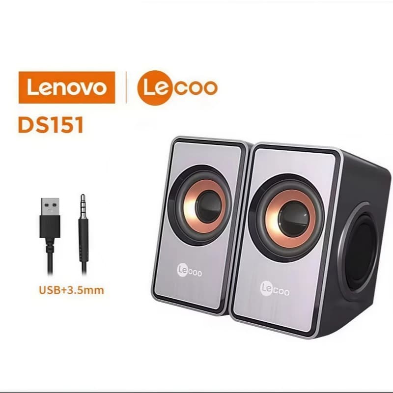 Lenovo Lecoo DS151 Audio Desktop Computer Speaker Wired USB Multimedia