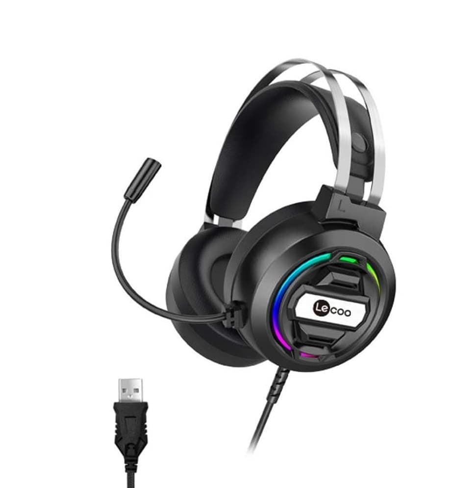Lenovo Lecoo HT401 Wired USB Gaming Headset RGB LED And Mic