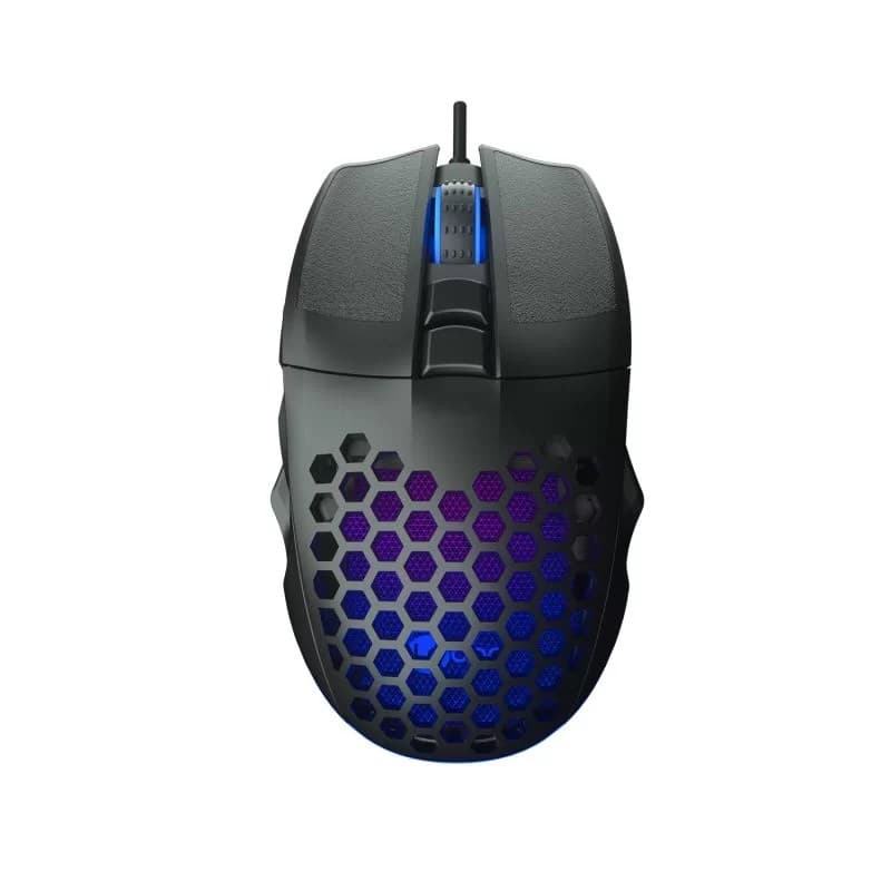 Lenovo Lecoo MS107 Wired RGB LED Illuminated 3200DPI 7 Button Wired Gaming Mouse view 3