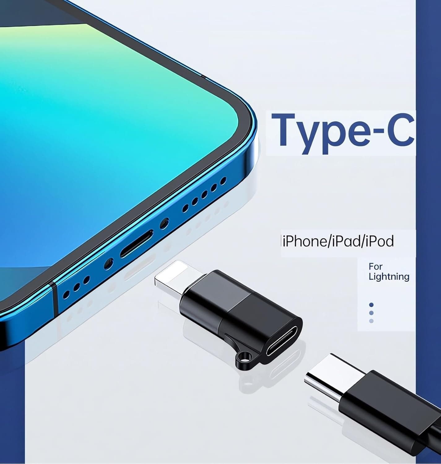 Lightning To Type C Audio Connection Adapter (1 Piece) view 3