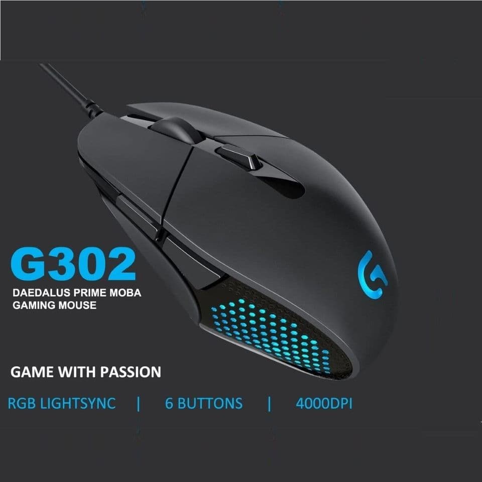 Logitech G302 Daedalus Prime MOBA Gaming Mouse view 2